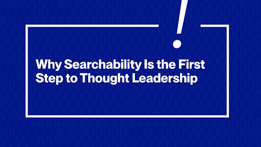 First Step to Thought Leadership